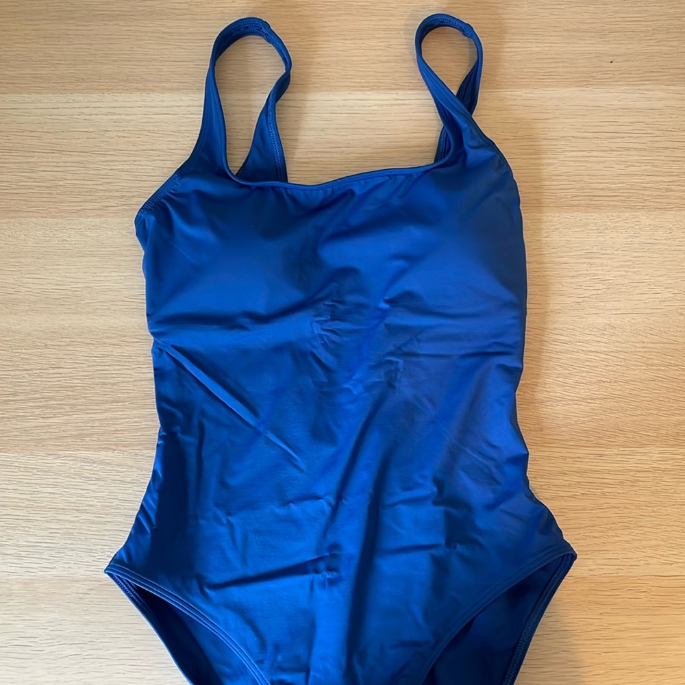 Blue everlane one piece bathing suit. Size small.